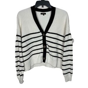 Quince 100% Organic Fisherman Boxy Cropped Cardigan Women's Size S